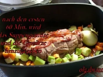 Rezept: Rotwildkeule mit Hagebutten-Pflaumensauce Bild Nr. 7 Rotwildkeule mit Hagebutten-Pflaumensauce - Rezept - Bild Nr. 7