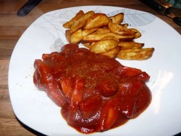 Gemischte Wurstpfanne in Currysoße - Rezept