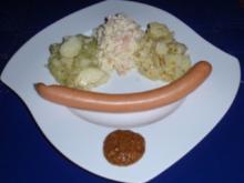 Kartoffelsalate mit Würstchen - Rezept