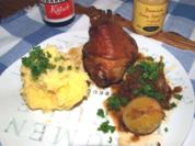geschmorte Minihämmchen oder Spanferkelhaxen nach rheinischer Art in Kölsch-Honigsauce - Rezept