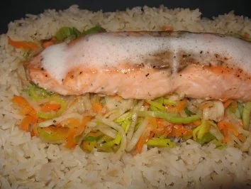 Wildlachs auf Gemüse-Juliennebett - Rezept - Bild Nr. 7