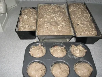 selbstgebackeneRoggenmischbrot mit Körner und Mandeln  ( abgewandelte Form) - Rezept - Bild Nr. 3