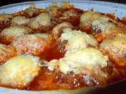 Überbackene Hackbällchen auf Paprika-Tomaten-Gemüse - Rezept