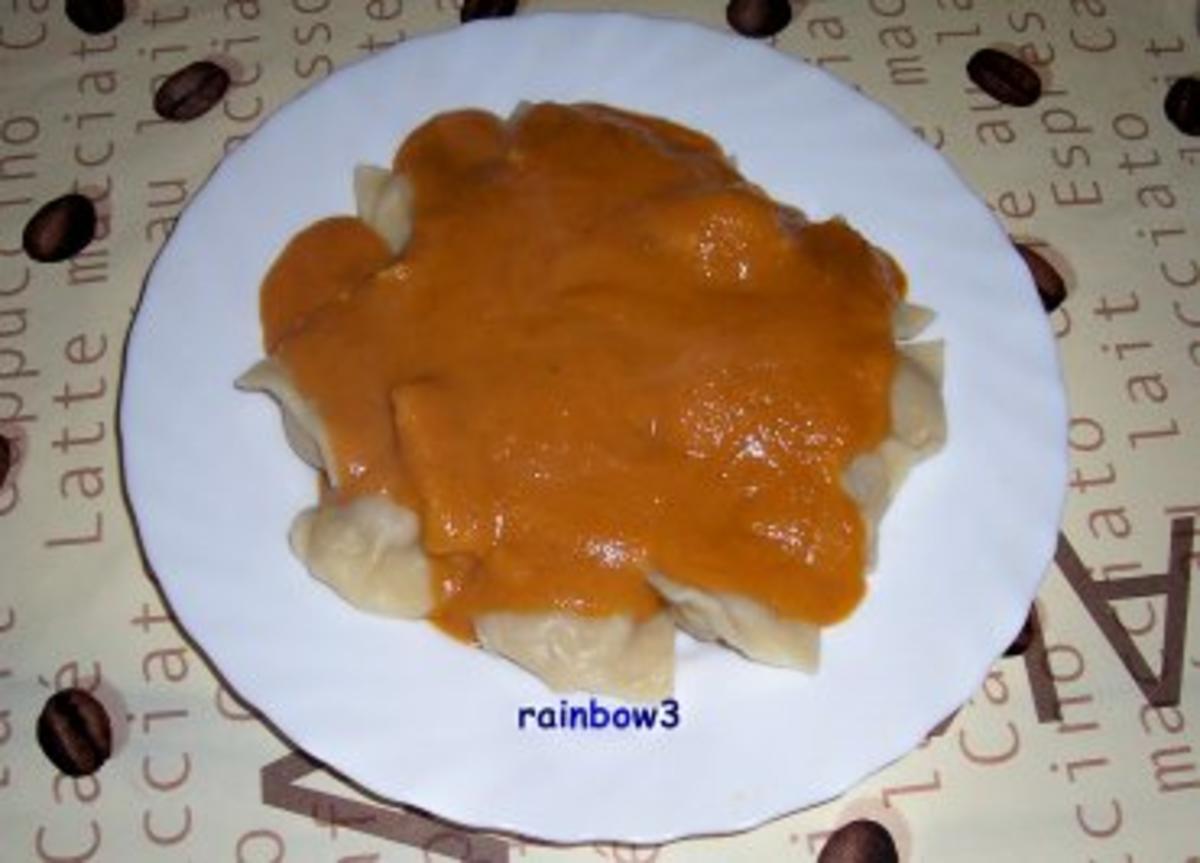 Bilder für Kochen: Ravioli mit Enten-Füllung und dazu Möhren-Orangen-Sauce - Rezept