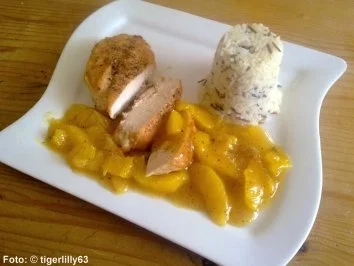 Rezept: Hähnchenbrust mit Orangensauce Hähnchenbrust mit Orangensauce - Rezept