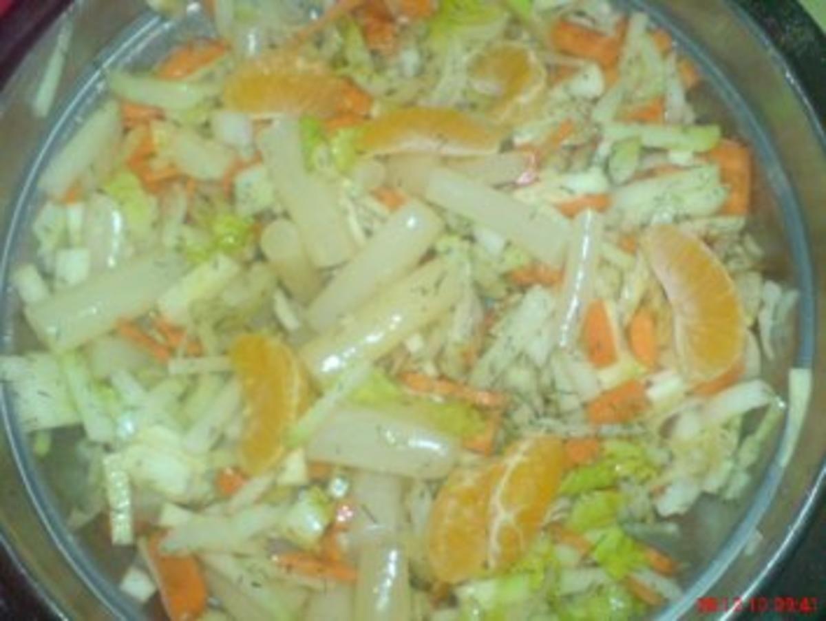 Gemüsesalat mit Mandarinen - Rezept