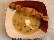 Fränkische- Kartoffelsuppe mit Garnelenschwänze - Rezept