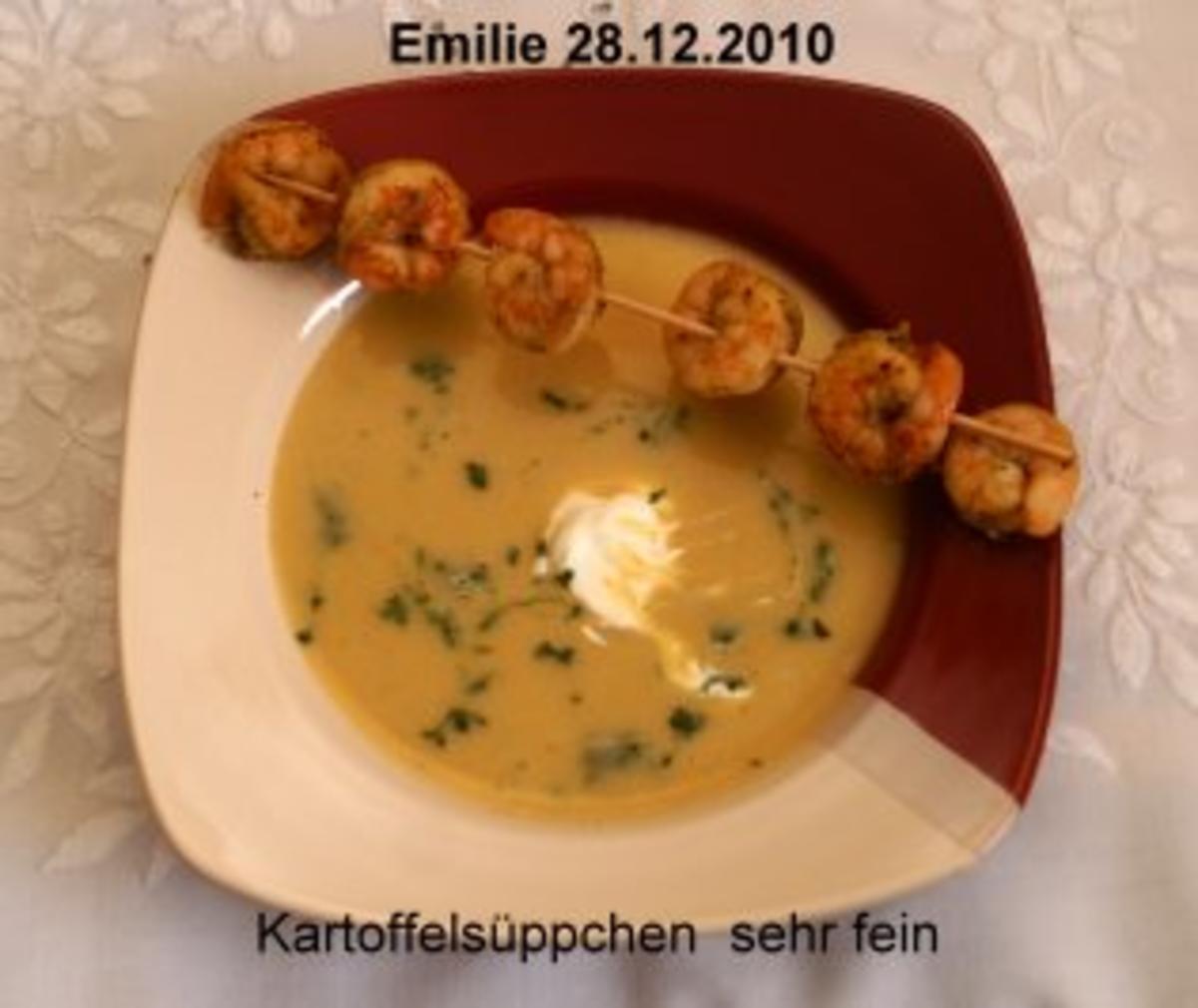 Bilder für Fränkische- Kartoffelsuppe mit Garnelenschwänze - Rezept