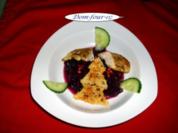 Rotkrautsalat mit Hähnchenbrust und Parmesanbaum - Rezept