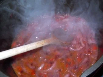 Schoko-Chili-.Hähnchen mit Bandnudeln - Rezept - Bild Nr. 5