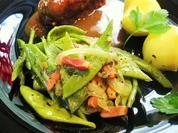 Stangenbohnen mit Kochschinken - Rezept