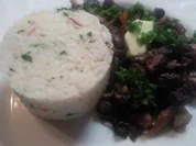 Hänchen-Kidney an Kräuterreis - Rezept