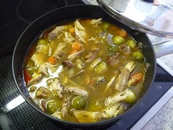 Rezept: Resteverwertung : ... vom Orangenhähnchen = Fleisch - Gemüse - Pfanne Resteverwertung : ... vom Orangenhähnchen = Fleisch - Gemüse - Pfanne - Rezept