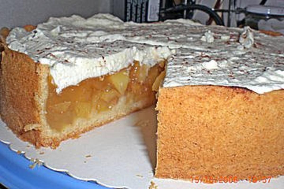 Bilder für Apfelkuchen mit Zimt-Sahnehaube - Rezept