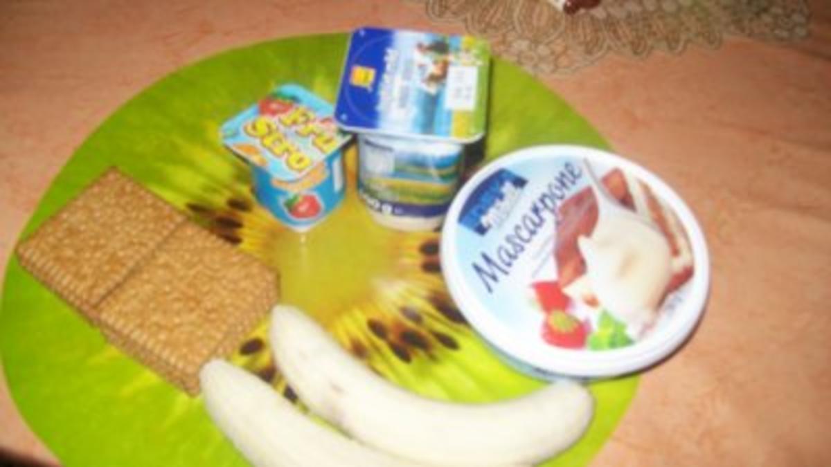Mascarpone  Bananencreme mit Vollkornkekse - Rezept - Bild Nr. 3