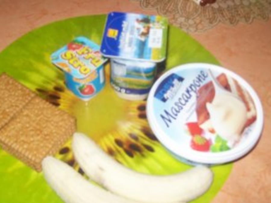 Mascarpone Bananencreme mit Vollkornkekse - Rezept - kochbar.de