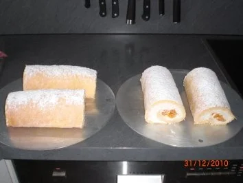 Sahne-Biskuitrolle - Rezept - Bild Nr. 14