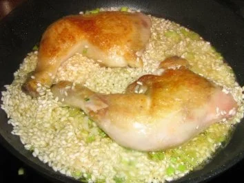 Hähnchenpfanne auf Risotto nach Paella Art - Rezept - Bild Nr. 4