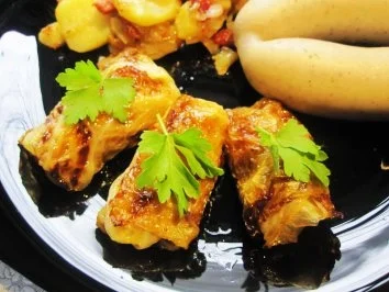 Wirsingblätter mit  Bratkartoffeln ... - Rezept - Bild Nr. 5