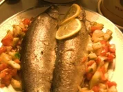 Forelle  im Gemüsebett - Rezept