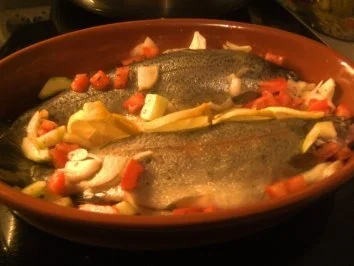 Forelle  im Gemüsebett - Rezept - Bild Nr. 4