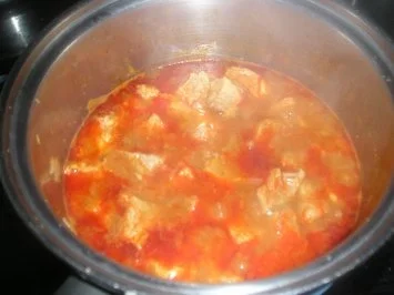 Rezept: Kalbsgulyas mit Tarhonya (oder Nockerl) Bild Nr. 3 Kalbsgulyas mit Tarhonya (oder Nockerl) - Rezept - Bild Nr. 3