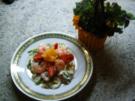 Chicoree- Feldsalat mit Garnelen - Rezept