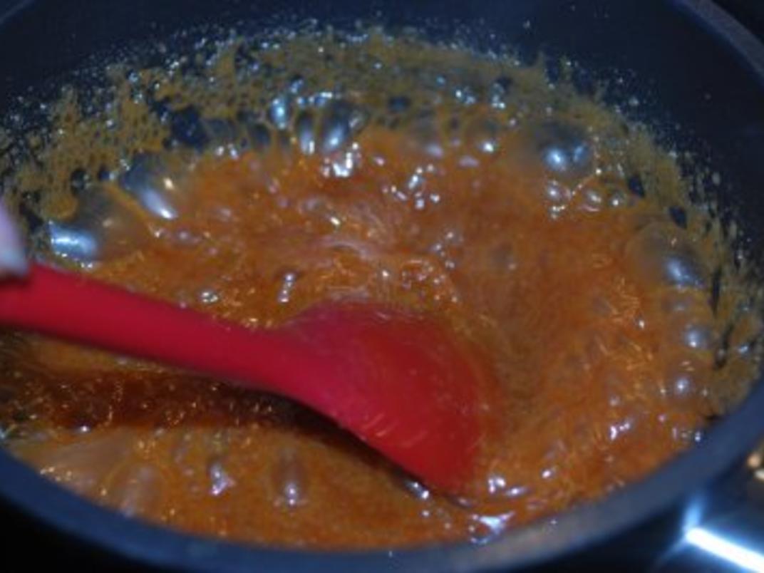 Quark Amarettini Mousse mit Karamellsauce - einfach - von Anni2000