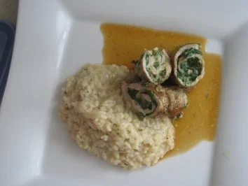 Rezept: Involtini mit Estragon Risotto Involtini mit Estragon Risotto - Rezept