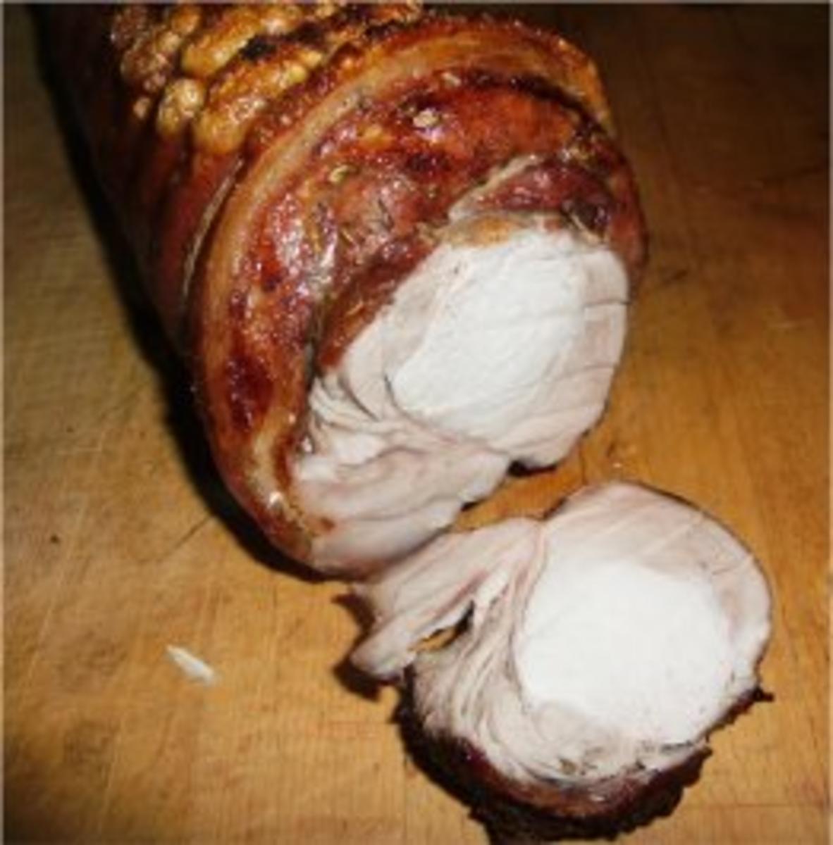 Bilder für Spanferkel-Rollbraten mit Biersoße - Rezept