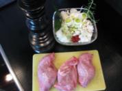Kaninchenkeule in Zwiebel-Rahmsauce - Rezept