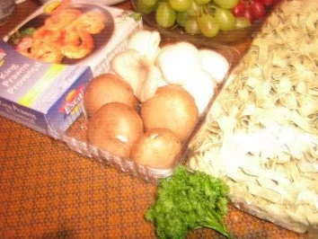 Pilzpfanne mit Garnelen und Bärlauchnudeln - Rezept - Bild Nr. 2