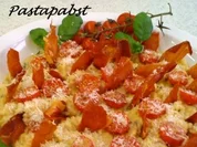 Kräuter Risotto mit Ofentomaten und Prosciutto - Rezept