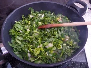 Hauptgericht : Mangold, Leberkäse und Nudeln - Rezept - Bild Nr. 4