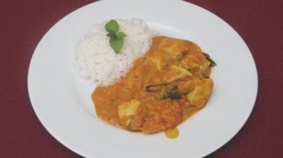 Curry mit Hühnchen und Reis - Rezept