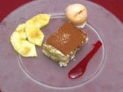 Caipirinha-Tiramisu an Blutorangen-Sorbet und karamellisierter Ananas - Rezept