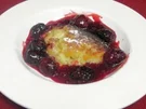 Birnen-Puffer mit Brombeer-Ragout - Rezept