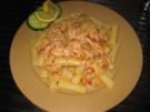 Tortiglioni mit beschwipstem Lachssößchen - Rezept