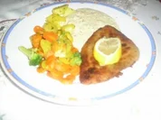 Schollenfilet Müllerin mit buntem Gemüsetrio - Rezept