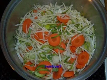 Kochen: Gemüsebrühe mit Nudeln - Rezept - Bild Nr. 2