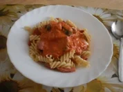 Schinkennudeln ~ Zucchini-Tomatensauce - Rezept