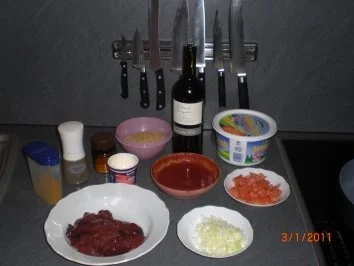 Leber in Tomaten-Rotweinsoße - Rezept - Bild Nr. 2