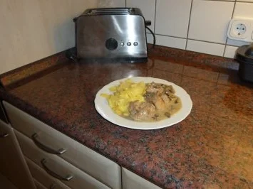 Putenragout mit Champignon - Rezept