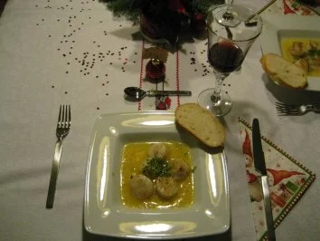 Jakobsmuscheln mit Buttersoße - Rezept