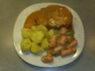 Fleischgerichte: Holzfällersteak XXL zum Braten gedreht, und im Römertopf gegart - Rezept
