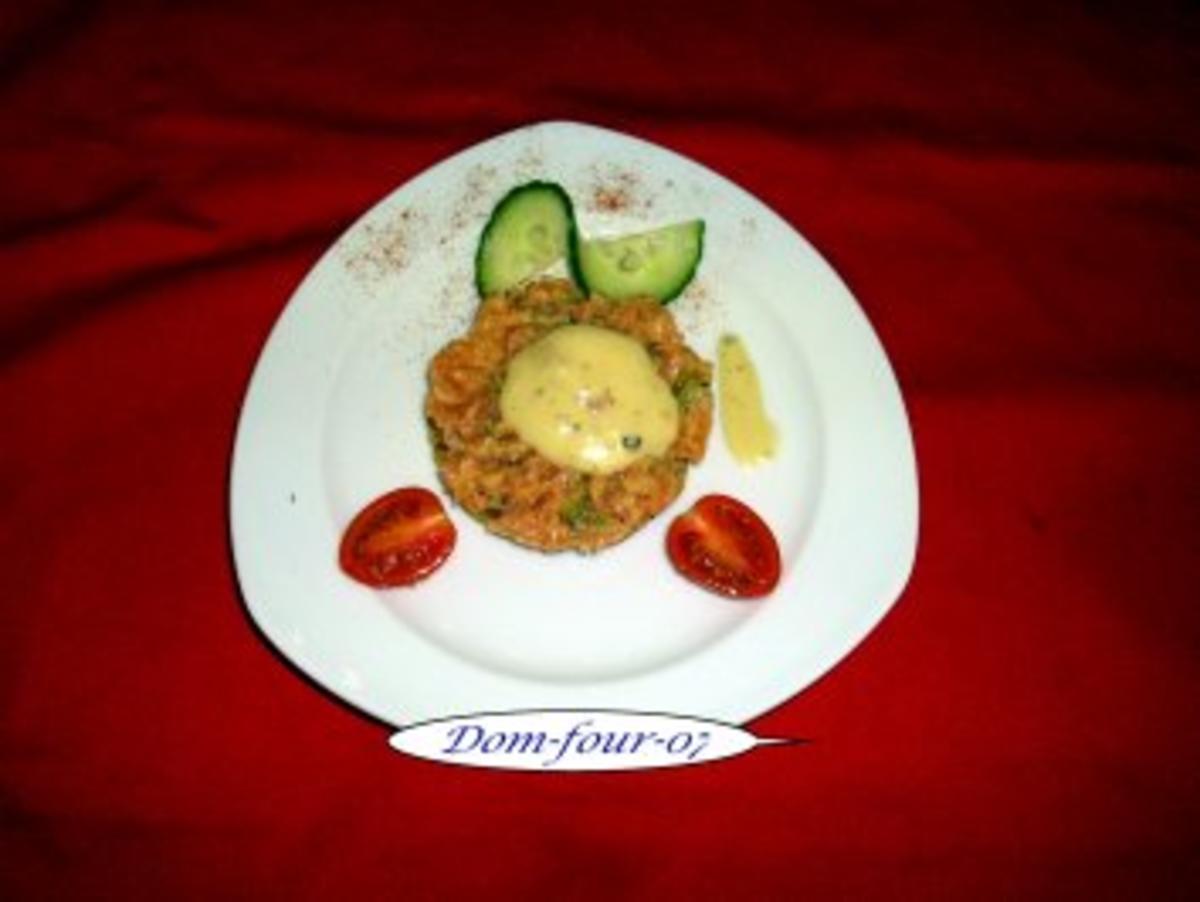 Lachstatar auf kleinen lauwarmen Rösti - Rezept Gesendet von Dom-four-07