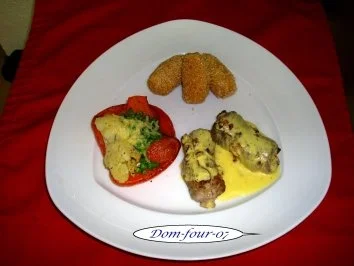 Gefüllte Schweinefilet-Rouladen mit Schwarzwälderschinken & Bergkäse an Safransauce - Rezept