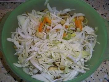 Rezept: Hähnchen Kebab, gebratenes Hühnerkeulenfleisch in pikanter Gemüsemischung Bild Nr. 3 Hähnchen Kebab, gebratenes Hühnerkeulenfleisch in pikanter Gemüsemischung - Rezept - Bild Nr. 3