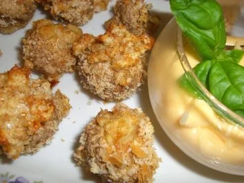 Rezept: Knusprige Champignons mit Aioli Knusprige Champignons mit Aioli - Rezept