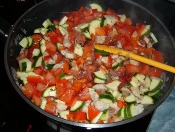 Geflügel - Pfanne mit Gemüse - Rezept - Bild Nr. 4